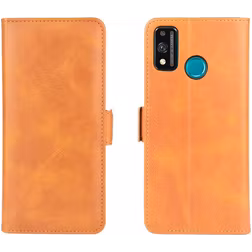 Mobigear Slim Magnet Housse HONOR 9X Lite Etui Porte-Monnaie - Cognac