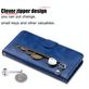Mobigear Zipper Housse iPhone 17 Etui Porte-Monnaie - Bleu