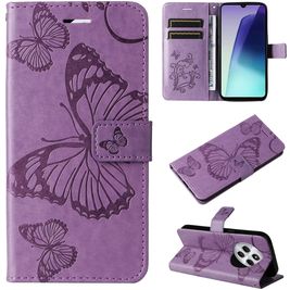 Mobigear Butterfly Housse Xiaomi Redmi 14C Etui Porte-Monnaie - Violet
