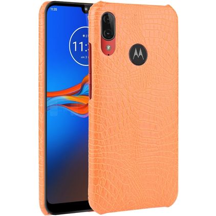 Mobigear Croco Coque Motorola Moto E6 Plus Coque arrière - Orange