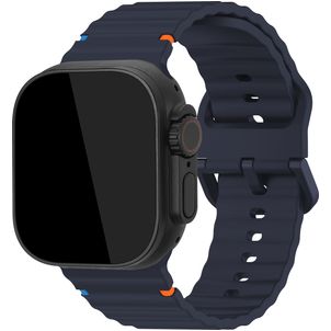Mobilize Buckle Bracelet Silicone Apple Watch Fermeture boucle ardillon - 42/41/40/38 mm - Bleu