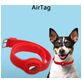 Mobigear Coque Apple AirTag Collier en Silicone Souple - 23.5 - 47.5 cm - Bleu
