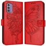 Mobigear Butterfly Housse Nokia G42 Etui Porte-Monnaie - Rouge