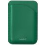 Nudient Magnetic - Porte Cartes en en Cuir véritable - 3 Cartes - Compatible MagSafe - Emerald Green