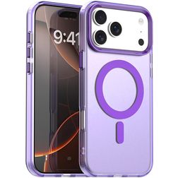 Mobigear Shockproof Coque iPhone 18 Pro MagSafe Coque arrière Rigide - Violet