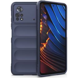 Mobigear Bumpy Coque POCO X4 Pro 5G Coque arrière en TPU Souple - Dark Blue