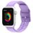 Mobigear Dashed Bracelet Silicone Apple Watch Fermeture boucle ardillon - 49/46/45/44 mm - Violet