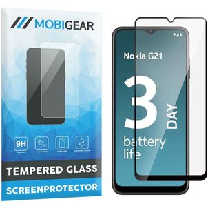 Mobigear Premium Nokia G21 Verre trempé Protection d'écran - Compatible Coque - Noir