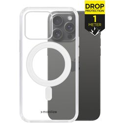 Mobilize Naked Protection Transparent iPhone 15 Pro Max MagSafe Plastique rigide Coque arrière Antichoc - Transparent