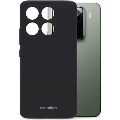 Mobilize Rubber Gelly Coque Xiaomi 15 Pro Coque arrière en TPU Souple - Noir