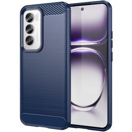 Mobigear Brushed Slim Coque OPPO Reno 12 Pro Coque arrière en TPU Souple - Bleu