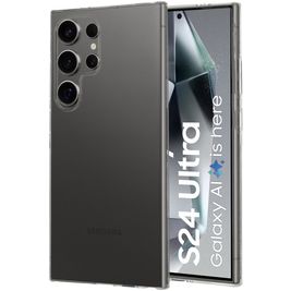 Mobiparts Classic Coque Transparente Samsung Galaxy S24 Ultra Coque arrière en TPU Souple - Transparent