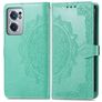 Mobigear Mandala Housse OnePlus Nord CE 2 Etui Porte-Monnaie - Vert