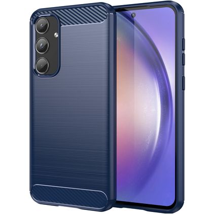 Mobigear Brushed Slim Samsung Galaxy A55 TPU souple Coque arrière - Bleu