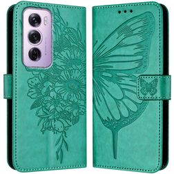 Mobigear Butterfly Housse OPPO Reno 12 Pro Etui Porte-Monnaie - Vert