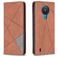 Mobigear Rhombus Slim Housse Nokia 1.4 Etui - Cognac