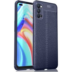 Mobigear Luxury Coque OPPO Reno 4 Coque arrière en TPU Souple - Bleu