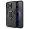 Mobigear Armor Ring Coque iPhone 13 Pro Coque arrière Rigide Anti-Chocs avec Anneau-Support - Noir