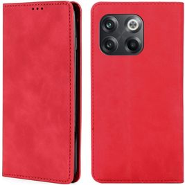 Mobigear Retro Slim Housse OnePlus 10T Etui Porte-Monnaie - Rouge