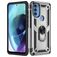 Mobigear Armor Ring Coque Motorola Moto G71 5G Coque arrière Rigide Anti-Chocs avec Anneau-Support - Argent