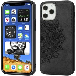 Mobigear Mandala iPhone 12 Pro Max Plastique rigide Coque arrière - Noir