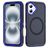 Mobigear Rugged Mag Coque iPhone 16 MagSafe Coque arrière Rigide Anti-Chocs - Bleu Marin
