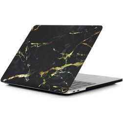 Mobigear Marble MacBook Pro 16 Pouces (2021-2026) Coque - Noir / Marron - Model A2485 / A2780 / A2991 / A3186 / A3428 / A3429