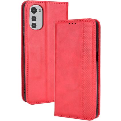Mobigear Sensation Housse Motorola Moto E32 Etui Porte-Monnaie - Rouge