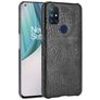 Mobigear Croco OnePlus 8 Pro Plastique rigide Coque arrière - Noir