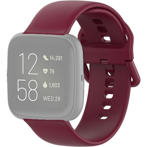 Mobigear Sport Buckle Bracelet Silicone Fitbit Versa Fermeture boucle ardillon - Rouge
