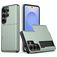 Mobigear Card Coque Samsung Galaxy S26 Ultra Coque arrière Rigide Anti-Chocs avec Porte-Cartes - Vert foncé