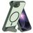 Mobiparts Hardcover Coque iPhone 16e MagSafe Coque arrière Rigide avec Support Amovible - Satin Green