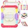 Mobigear SureGrip Xtreme Coque iPad 11 (2025) Coque arrière en Plastique rigide,Silicone + Bandoulière + Support Amovible - Rainbow