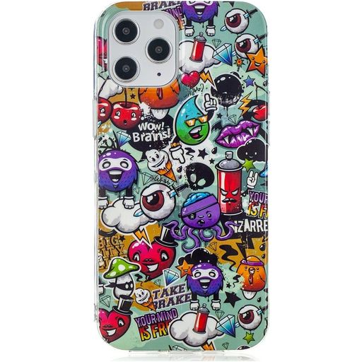 Mobigear Design Coque iPhone 12 Pro Coque arrière en TPU Souple - Graffiti
