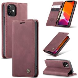 Caseme 013 Housse iPhone 12 Mini Etui Porte-Monnaie - Rouge