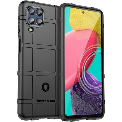 Mobigear Rugged Shield Coque Samsung Galaxy M53 Coque arrière en TPU Souple Anti-Chocs - Noir