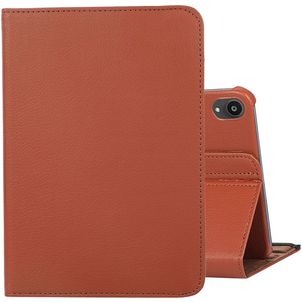 Mobigear DuoStand Coque iPad Mini 7 (2024) Etui Rotatif - Marron