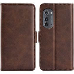 Mobigear Slim Magnet Housse Motorola Edge (2022) Etui Porte-Monnaie - Marron