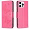 Mobigear Butterfly Housse iPhone 15 Pro Etui Porte-Monnaie - Magenta