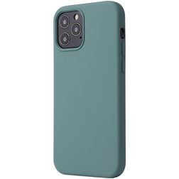 Mobigear Rubber Touch Coque iPhone 12 Coque arrière en Silicone - Pine Green