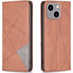Mobigear Rhombus Slim Housse iPhone 15 Plus Etui - Marron