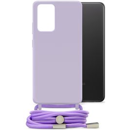Mobilize Lanyard Gelly Samsung Galaxy A32 4G Coque avec cordon en TPU Souple - Pastel Purple