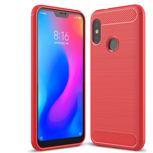 Mobigear Brushed Slim Coque Xiaomi Mi A2 Lite Coque arrière en TPU Souple - Rouge