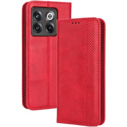 Mobigear Sensation Housse OnePlus 10T Etui Porte-Monnaie - Rouge