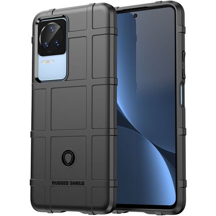 Mobigear Rugged Shield Coque POCO F4 Coque arrière en TPU Souple Anti-Chocs - Noir