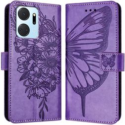 Mobigear Butterfly HONOR X7A Étui Portefeuille - Violet