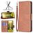 Mobigear Excellent Housse Motorola Moto E32 Etui Porte-Monnaie - Marron