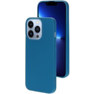 Mobiparts Coque iPhone 13 Pro Coque arrière en Silicone - Blueberry Blue