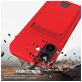 Mobigear Lanyard Card iPhone 17 Coque avec cordon en Silicone et Porte-Cartes - Rouge