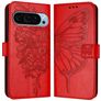 Mobigear Butterfly Housse Google Pixel 9 Pro XL Etui Porte-Monnaie - Rouge